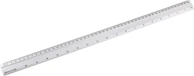 Produktbild von D.RECT 50 cm Lineal aus Aluminium | für Schule Büro Zuhause |silber