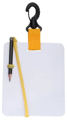 Produktbild von Unterwasserschreibtafel mit Drehclip und Bleistift für Wassersport Tauchen Schwimmen
