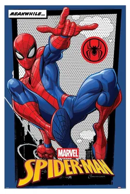 Produktbild von Spider-Man - "Meanwhile" Maxi-Poster PM13349 (91,5 cm x 61 cm) (Blau/Rot/Gelb)