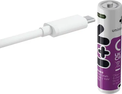 Productafbeelding van Uniross Batterijen: Uniross USB-C 18650 lithiumbatterij, oplaadbaar, 2000mAh