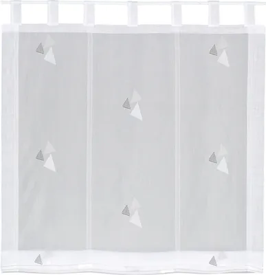 Produktbild von Schlaufenrollo weiß-anthrazit, 100 x 170 cm