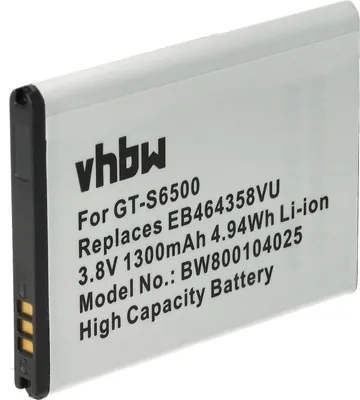 Produktbild von vhbw Akku kompatibel mit Samsung Galaxy SGH-I827 Handy Smartphone Telefon (1300 mAh, 3,7 V, Li-Ion)