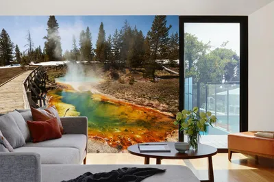 Produktbild von Vlies Fototapete YELLOWSTONE PARK 375 x 250 cm (inkl. Kleister) - Vlies Tapete, Wandtapete, Wandbilder - Tapete für Wohnzimmer Schlafzimmer, Büro, Küche - Montagefertig