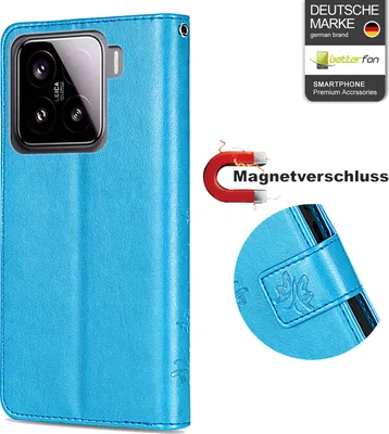 Produktbild von Hülle für Xiaomi 15 Handy Tasche Handyhülle Wallet Case Flip Cover in Blau