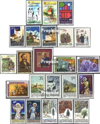 Produktbild von Briefmarken Liechtenstein 1986 Mi 893-915 (kompl.Ausg.) Jahrgang 1986 komplett gestempelt Naturschutz