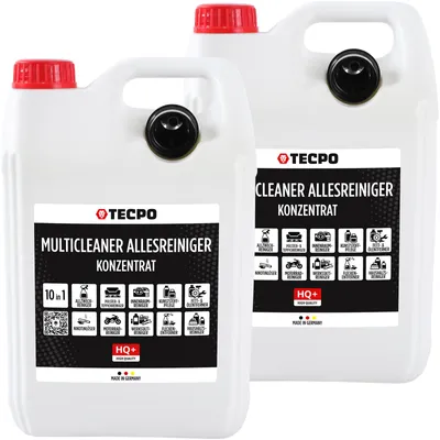 Produktbild von TECPO Multireiniger Allzweckreiniger Konzentrat 10 Liter Reiniger Universalreiniger Multi Cleaner hochwirksame Schmutzlösekraft gegen hartnäckige Verschmutzungen streifenfrei für alle Oberflächen