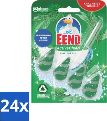 Produktbild von Toilettenente - Active Clean Pine Forest - Toilettenblock - 1 Toilettenblock - Vorteilspack - 24 Stücke