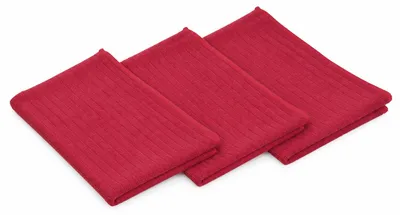 Produktbild von GÖZZE Mikrofaser Geschirrtuch 3er Pack saugstarke hygienische Mikrofaser-Geschirrtücher zum Trocknen und Polieren Bordeaux 50 x 70 cm