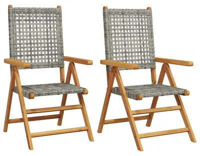 Immagine prodotto di VidaXL 367652, Terrazza, Acacia, Polyrattan, Grigio, 110 kg, 570 mm, 700 mm