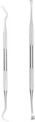 Produktbild von Zahnsteinentferner 2er Set Professionell, Edelstahl, Doppelkopf