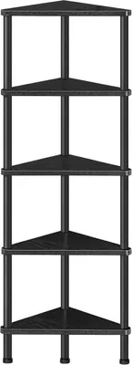 Produktbild von HOOBRO Eckregal Schwarz 5 Ebenen Industriestil Standregal EBK33CJ01