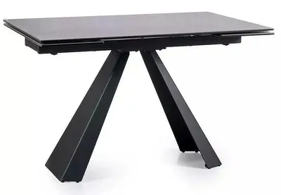 Zdjęcie produktu dla Stół jadalny FURNLUX Salvadore, szary i czarny, 120 cm / Główny kolor: szary / Wymiary: 120 x 76 x 80 cm
