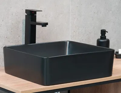 Produktbild von Aufsatzwaschtisch AW582387 (schwarz-matt)
