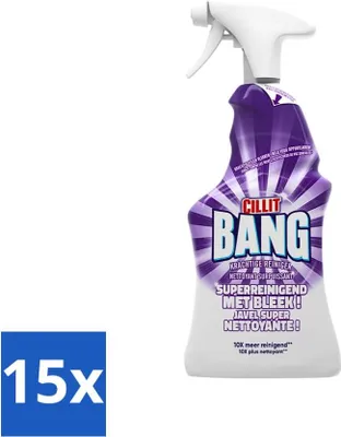 Produktbild von Cillit Bang - Bleichmittel - Entfernt hartnäckigen Schmutz - Starke Bleichwirkung - 750 ml - Vorteilspack - 15 Stücke