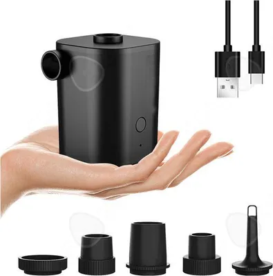 Produktbild von Elektrische Luftpumpe C 2500mAh mit 5 Düsen, elektrischer Aufblasmechanismus für aufblasbare Matratzen und Outdoor-Aktivitäten