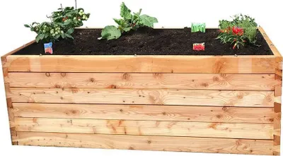 Produktbild von Hochbeet aus Lärchenholz 198 x 98 x 74 cm mit Stecksystem 200 x 100 cm