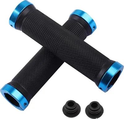 Immagine prodotto di Manopole, manopole per manubri di bicicletta ROXAR nero, anelli blu