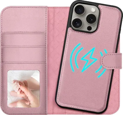 Immagine prodotto di custodia magnetica 2in1 per iPhone 16 Pro protezione RFID, cover magnetica staccabile, compatibile con MagSafe, custodia antiurto con finestra fotografica