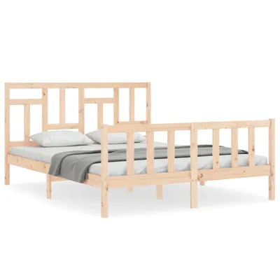 Zdjęcie produktu dla vidaXL Łóżko z litego drewna bez materaca 160x200 cm drewno sosnowe