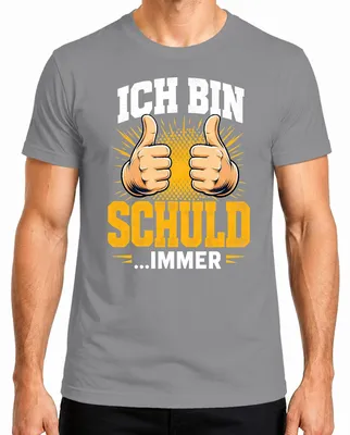 Productafbeelding van "Ik ben schuldig, altijd grappig" - Statement T-shirt voor heren, grijs, maat 3XL
