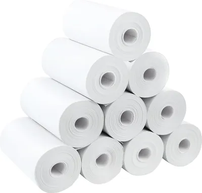 Produktbild von 10 Rollen Thermopapier für Kinderkamera und Drucker, Weiß Nachfüllpapier für Kinder Sofortbildkameras, BPA Frei Druckpapier, Beste Wahl für Sofortdruckkameras (57mm * 30mm)