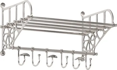 Produktbild von Wandgarderobe mit Kleiderhaken Aluminium