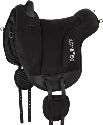 Produktbild von Equinate Reitpad Hamilton aus synthetischem Wildleder Pony Schwarz