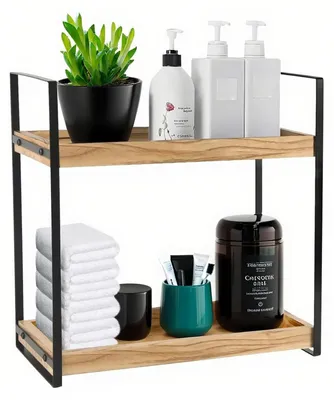 Standregal Bad-Organizer 2 Ebenen 33,5x17,5x33,5 cm