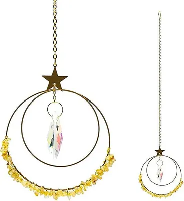 Obrázek produktu pro Suncatcher s hvězdným krystalem a citrínem -- sada 2 ks - 36 cm
