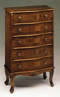 Produktbild von Moderne Kommode in Braun - 5 Schubladen Schlafzimmer Schrank vielseitig