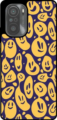 Produktbild von Smartphonica Handyhülle Geeignet für Xiaomi Mi 11i mit Smiley-Druck - TPU zurück Abdeckung Fall Emoji Design - lila gelb