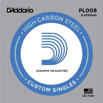 Immagine prodotto di D'Addario PL008 - plain steel .008