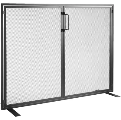 Productafbeelding van VEVOR vonkenbeschermingsrooster, ijzer, 990mm, kachelbescherming, vintage, beschermrooster voor open haard, temperatuur 0-40°C, beschermrooster voor kachel, beschermrooster voor houtkachel, hitteschild, rooster tegen vonken