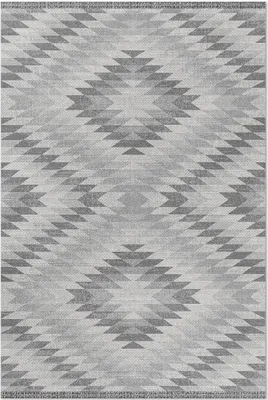 Produktbild von Türkisches Muster, dekoratives Stoff-Imitat – Vinyl Fußmatte – 150x225 cm – Rutschfest, Pflegeleicht & Langlebig
