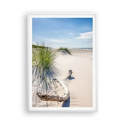 Produktbild von Gerahmtes Poster - Weißer Rahmen - Mrzezyno Strand Meer - 70x100 cm - Wand Bild - Wanddeko - Wandbilder - Kunstposter - Wandposter - Bilderrahmen - Bilder - Kunstdruck - Wandbild - P2WPA70x100-4281