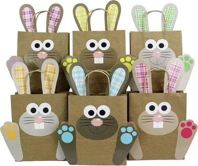 Produktbild von Ostereier- Bastelset – Geschenkbeutel mit Osterhasen für Kinder