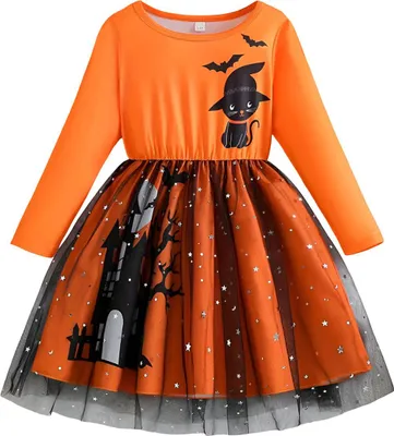 Obrázok produktu pre Detské halloweenské šaty veľkosť 122 – Čierna mačka