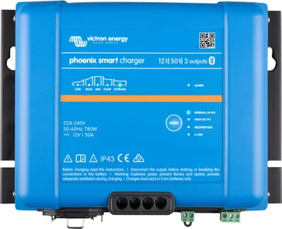 Produktbild von Victron Phoenix Smart IP43 Charger 12/50(3) 120-240V