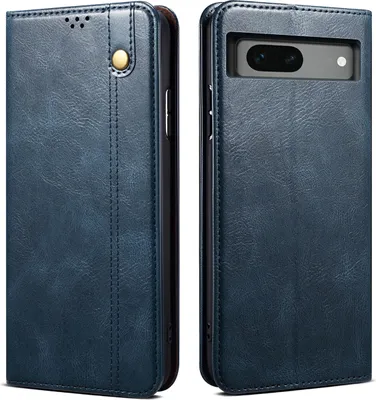 Produktbild von Google Pixel 7A Hülle, Leder Flip Brieftasche Schutzhülle mit Standfunktion für Google Pixel 7A Blau