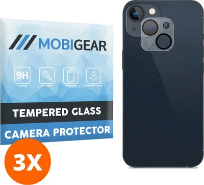 Produktbild von Mobigear iPhone 13 Panzerglas Gehärtetes Glas Kamera Schutz - Hüllenfreundlich (3er Pack)