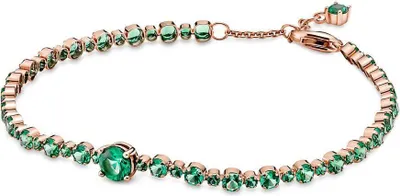 Zdjęcie produktu dla Bransoletka Pandora 580044C01 Sparkling Heart Pave Tennis zielony świecący kryształ srebro próby 925