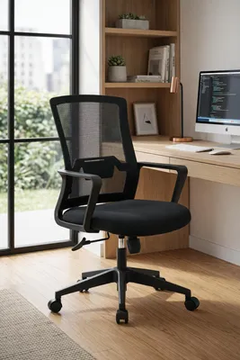 Produktbild von Ergonomischer Bürostuhl mit Mesh-Rückenlehne und höhenverstellbar