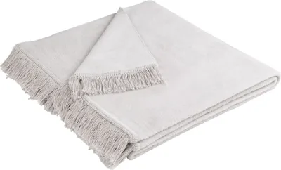 Produktbild von Plaid / Decke Cover Baumwolle silber 50 x 200cm