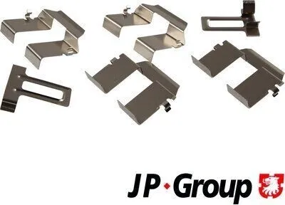 Produktbild von JP GROUP 1164004210 Zubehörsatz Scheibenbremsbelag Hinten für VW Transporter IV Bus (70B, 70C, 7DB, 7DK, 70J, 70K, 7DC, 7DJ) SHARAN (7M8, 7M9, 7M6)