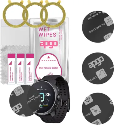 Produktbild von apgo 3 Stück Schutzglas, Matt, kompatibel mit Suunto Race Smartwatch, Hybrid 8H, Ersatz für Hartglas, Displayschutzglas, Bildschirmschutz, Displayschutz, kratzfest