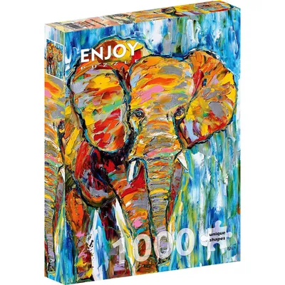 Immagine prodotto di Puzzle 1000 pezzi Enjoy – Elefante Colorato