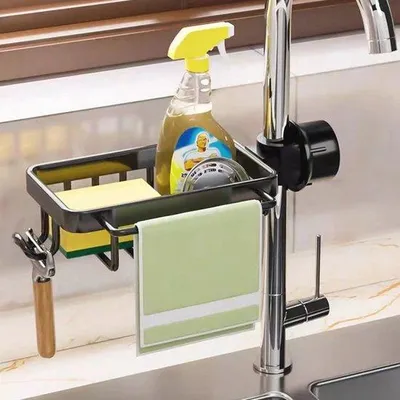 Produktbild von Famanu Küchen Organizer für Geschirrabsorbierer - Abnehmbar und bohrfrei