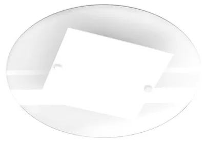 Produktbild von Zeitgenössische Deckenleuchte Runde Metall Weißes Glas 2 Lichter E27 D.52Cm