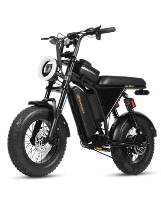 Produktbild von M16 PRO Retro‑E‑Fatbike für Erwachsene, 48V15Ah, 25 km/h, 16‑Zoll All‑Terrain‑Reifen, vollständiges Federungssystem, APP‑Verbindung, IPX4