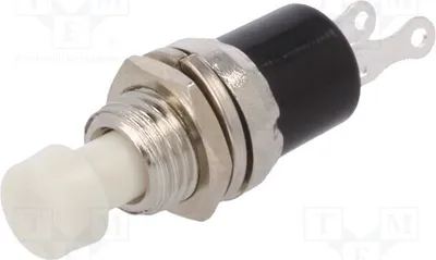 Produktbild von 2x  Schalter Druck  Pos: 2 PS10BWH Stard-Schalter OFF-(ON) 1A/250VAC